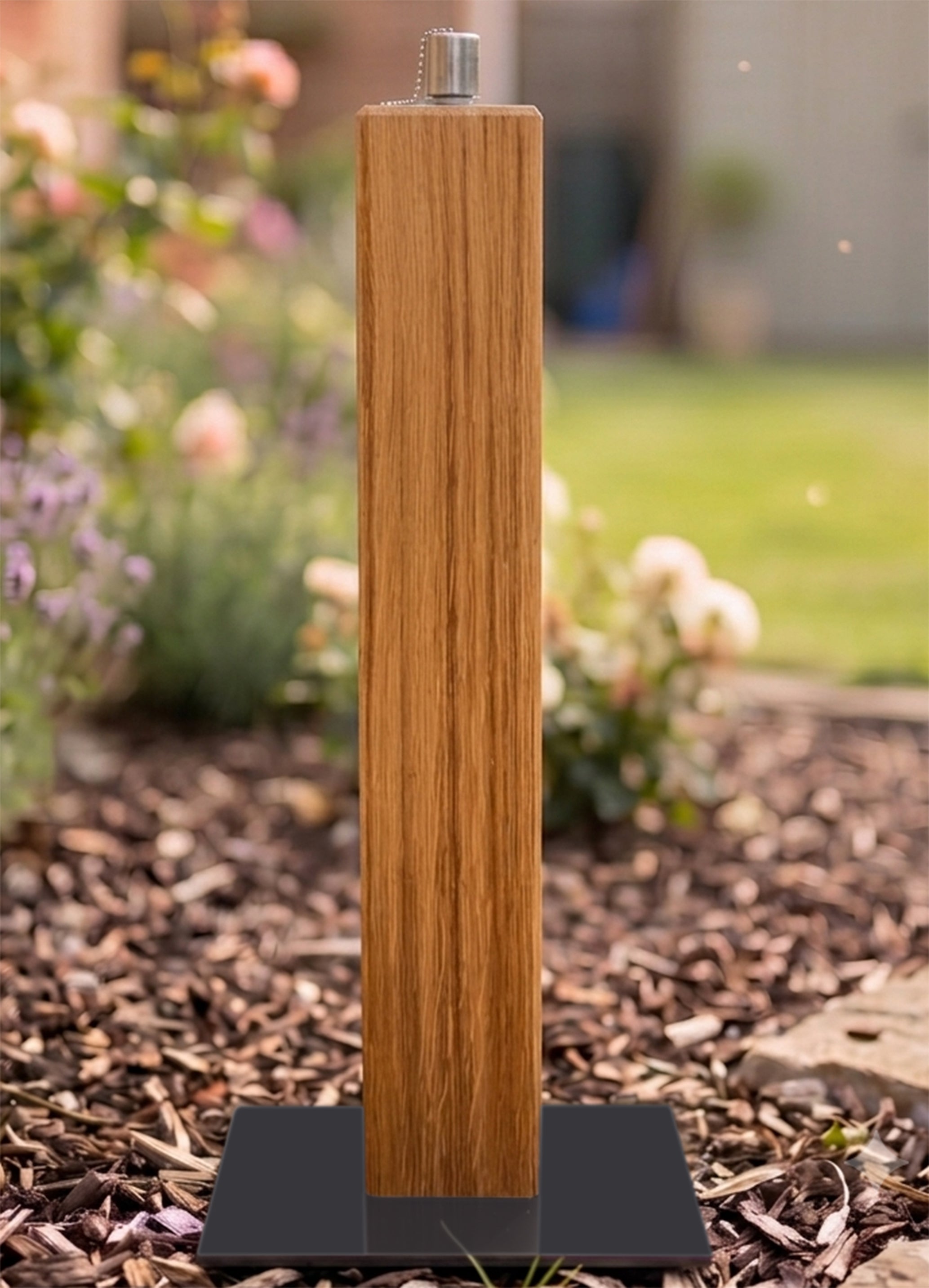 Eiche Gartenfackel ohne Gravur 60cm