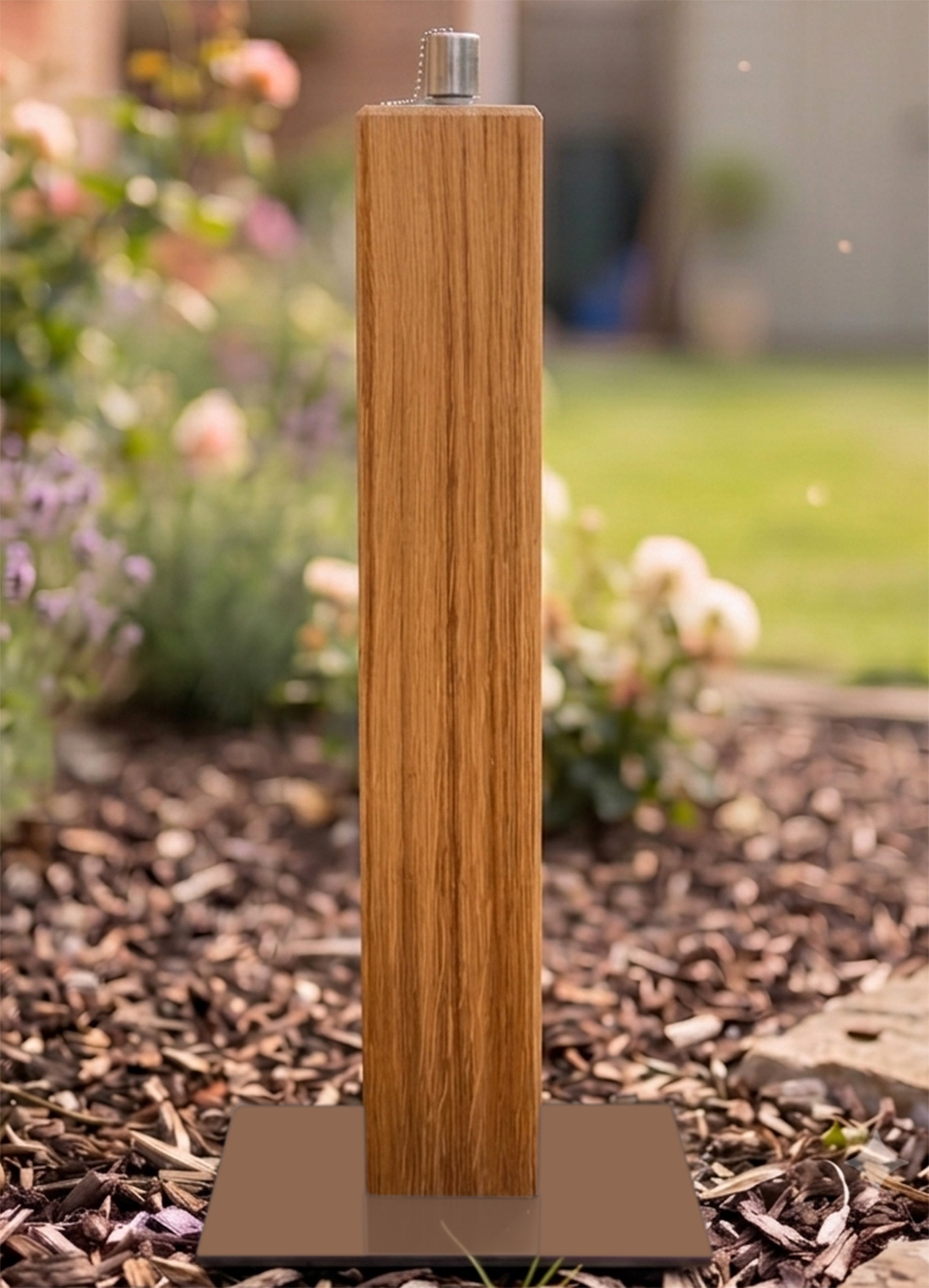 Eiche Gartenfackel ohne Gravur 60cm