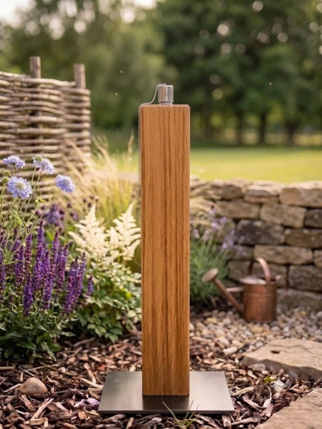 Eiche Gartenfackel ohne Gravur 60cm
