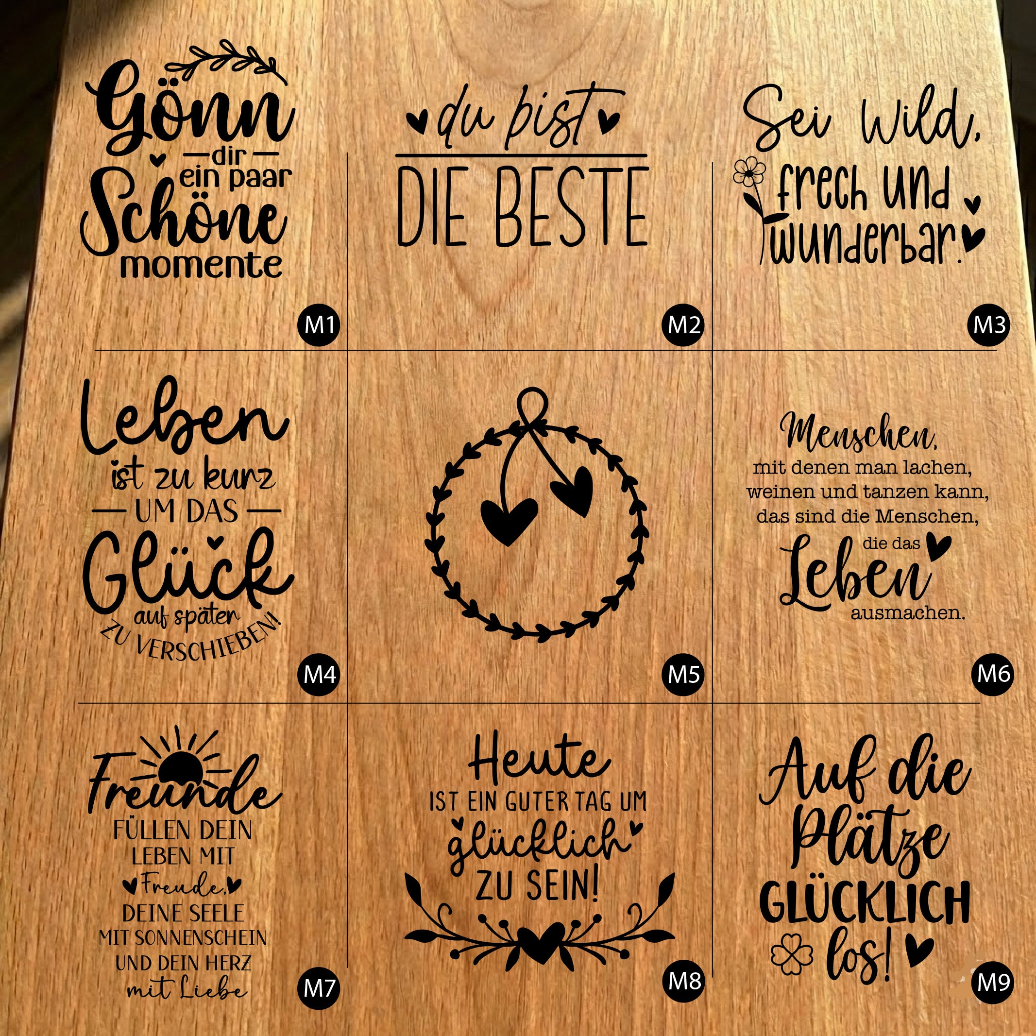 Gartenfackel aus Eiche – 20 cm – Motiv: Best Friends Bundle